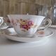 4 antique cups and saucers
