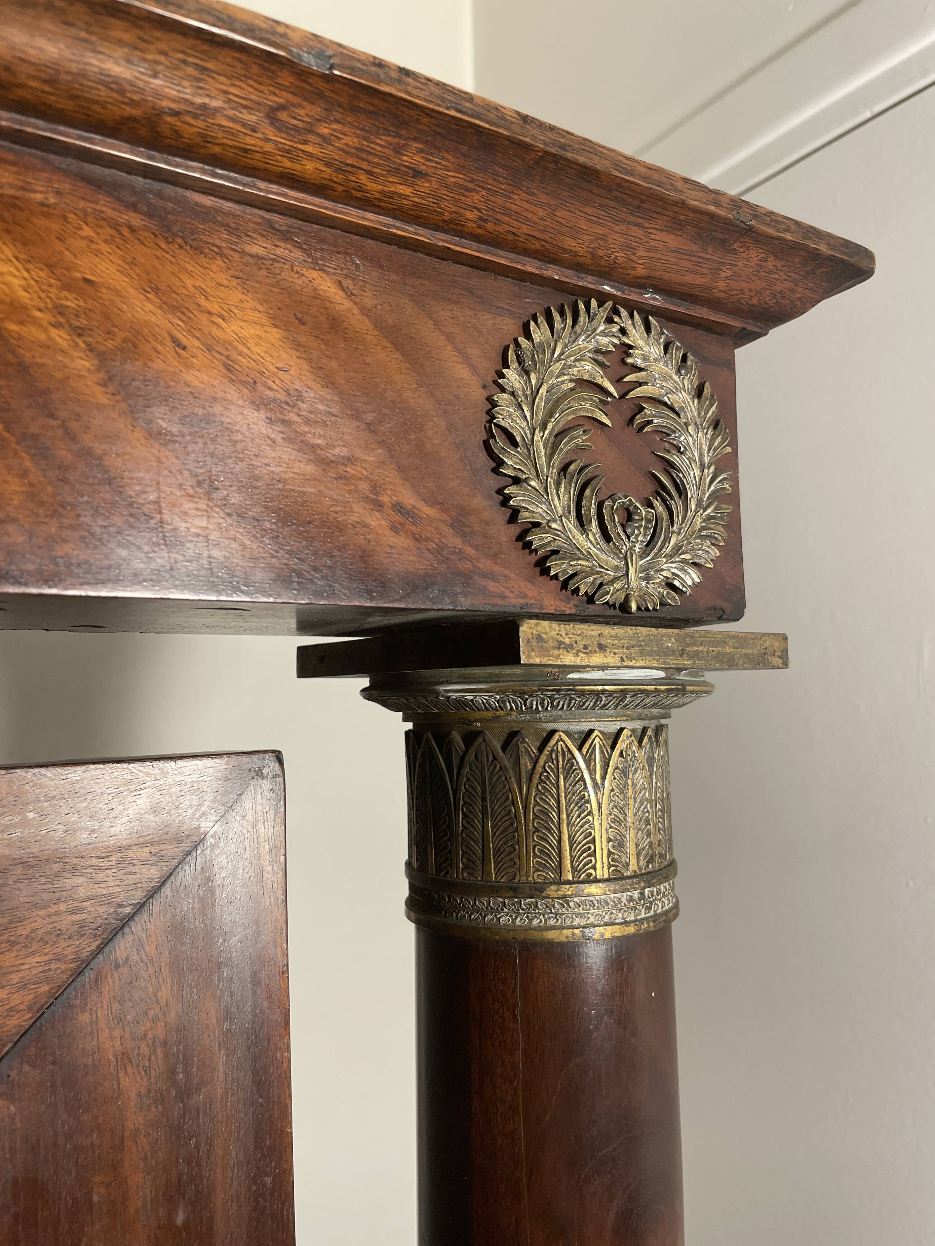 Psyche Empire 19th mahogany and gilded bronzes