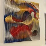 Textile sculpture-painting: The Dance of Colors