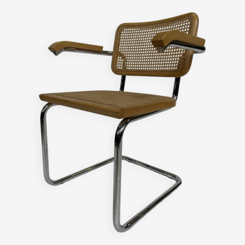 Chaise Cesca B64 avec accoudoirs par Marcel Breuer Design