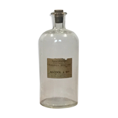 Large bottle pharmacy white glass