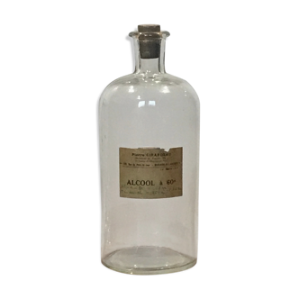 Large bottle pharmacy white glass