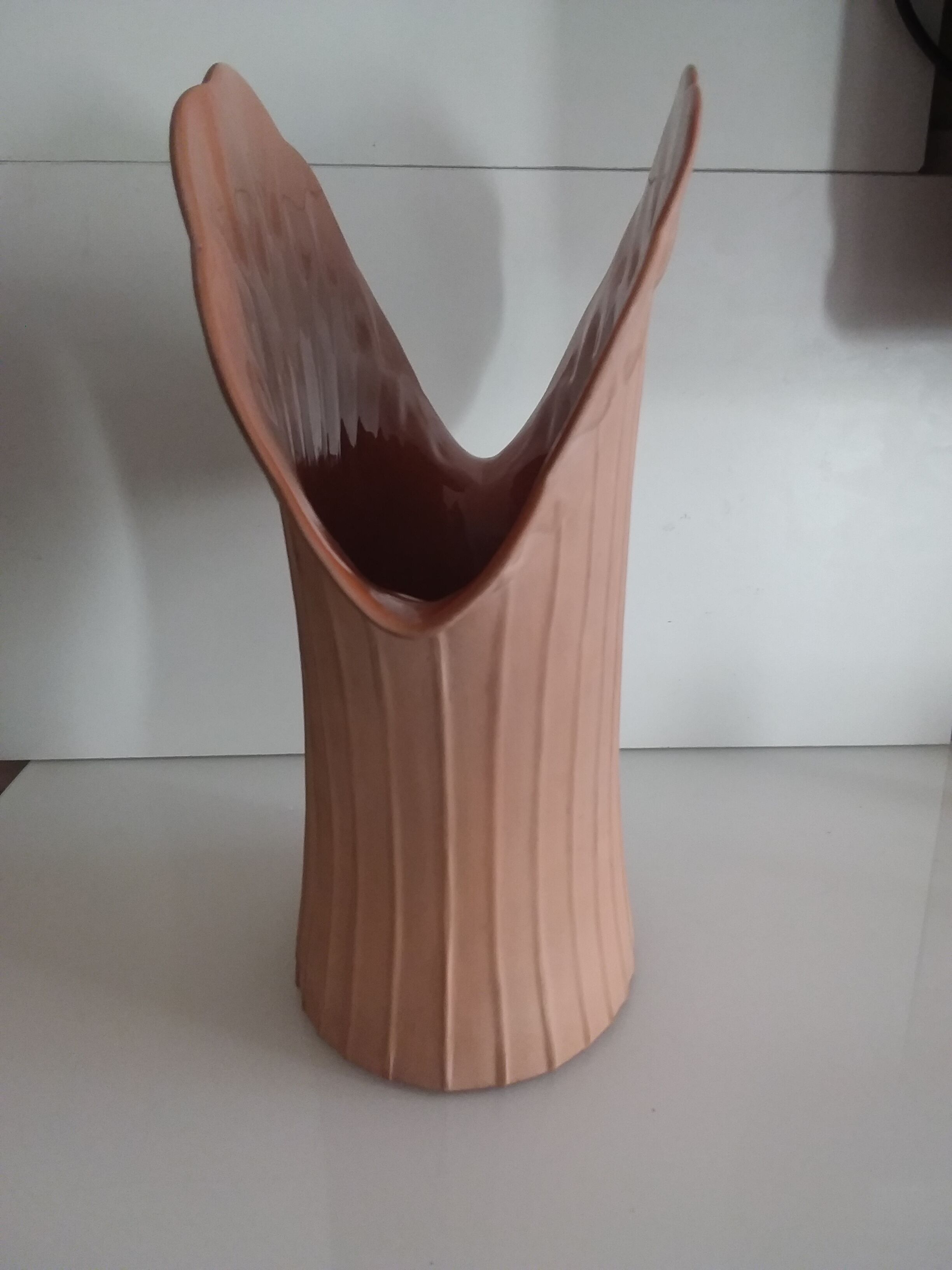 Old vase signed chaumette terracotta art nouveau