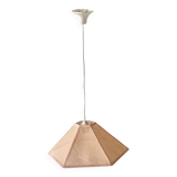 Vintage cane pendant light - pink rope
