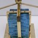 Pair of Contemporary Murano Glass and Brass Table Lamps