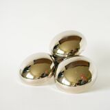 Triple silver-plated metal pocket emptier, Pinecone model, 1950 - 23 X 11 cm