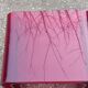 Set of 3 nesting tables in red plexiglass from the 70-80s