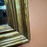miroir ancien feuille d or bois
