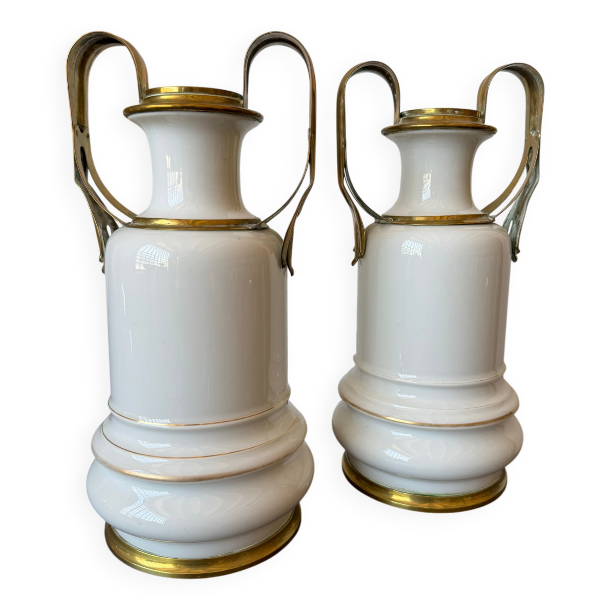 Old Paris porcelain vases from the 19th century