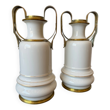 Old Paris porcelain vases from the 19th century