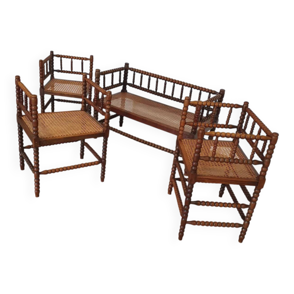 Ensemble familial Bobbin assorti 1 x banc, 3 x chaise.
