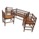 Ensemble familial Bobbin assorti 1 x banc, 3 x chaise.