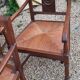 6 chaises et deux fauteuils brutaliste