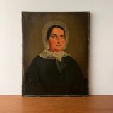 Antique 19th C Portrait Painting of a Beautiful Woman