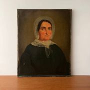Antique 19th C Portrait Painting of a Beautiful Woman