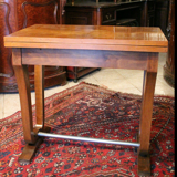 Table console blond walnut design 1930 - 1950 wallet tray
