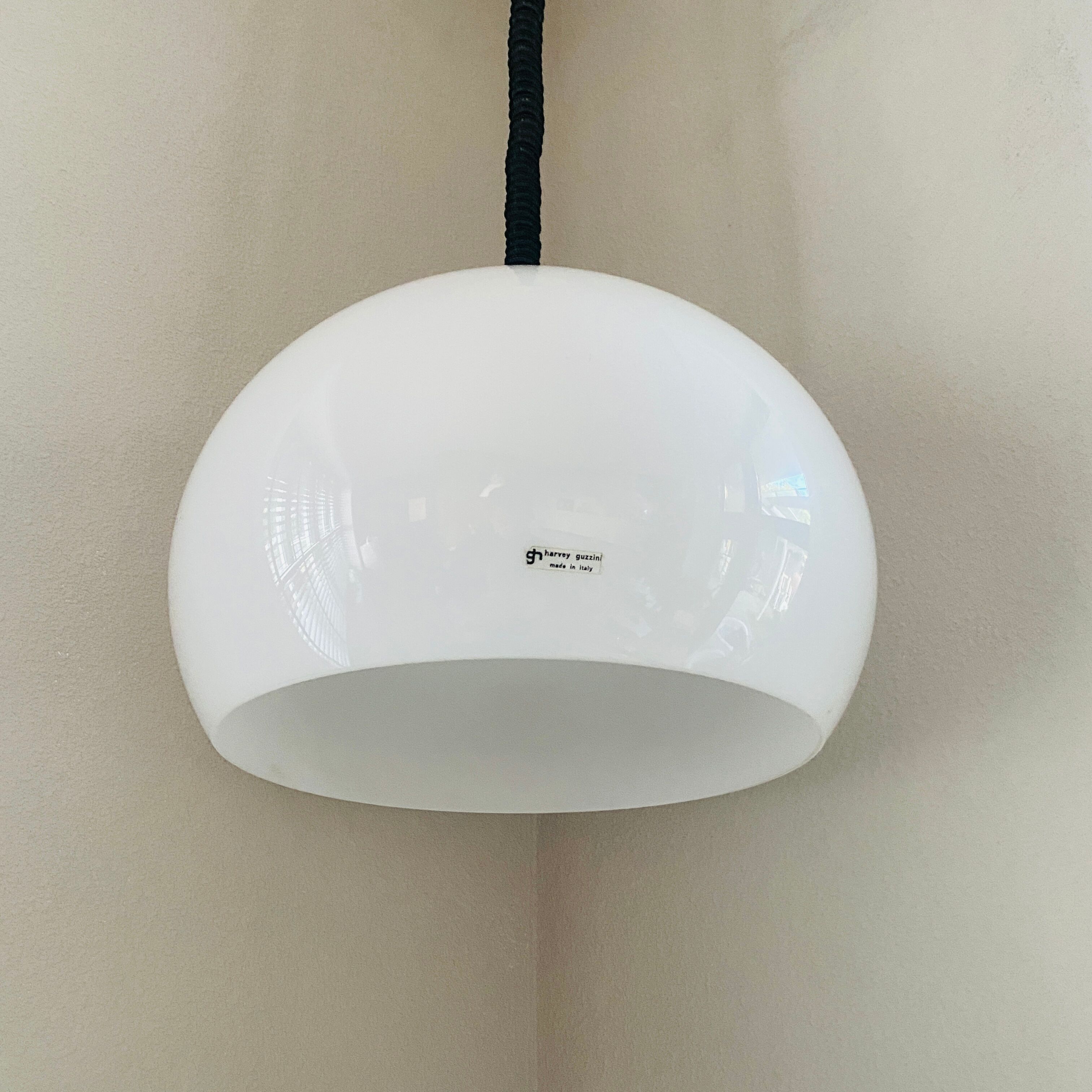 Vintage Italian Harvey Guzzini pendant lamp
