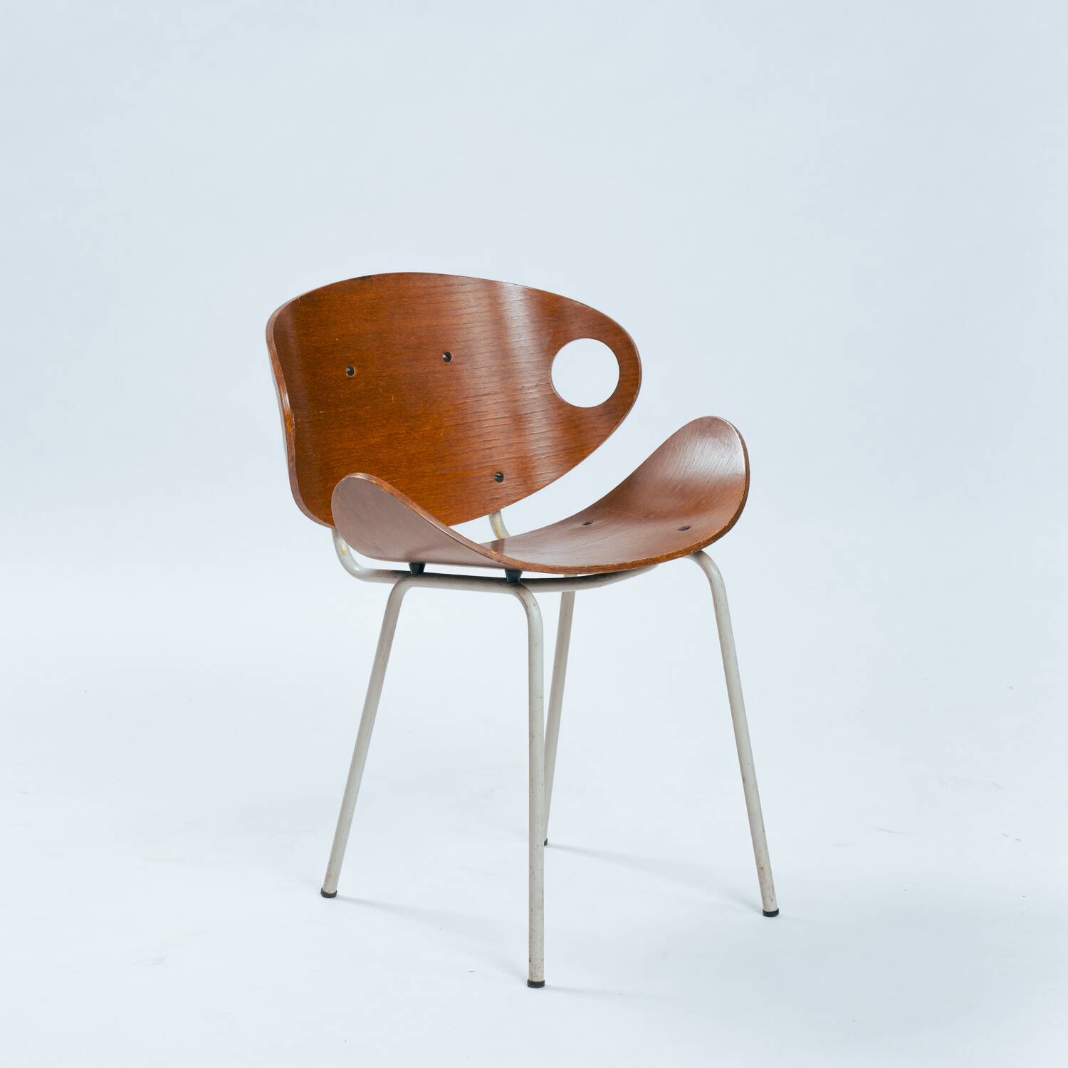 Olof Kettunen Chair and Stool for Merivaara, Finland 1950s