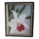 Old oil painting representing a flower