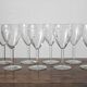 8 vintage-style engraved crystal red wine glasses