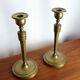 Pair of brass candlesticks, 19th century, neoclassical style.