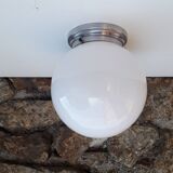 Old Ceiling Light - Opaline Globe - 1940-50