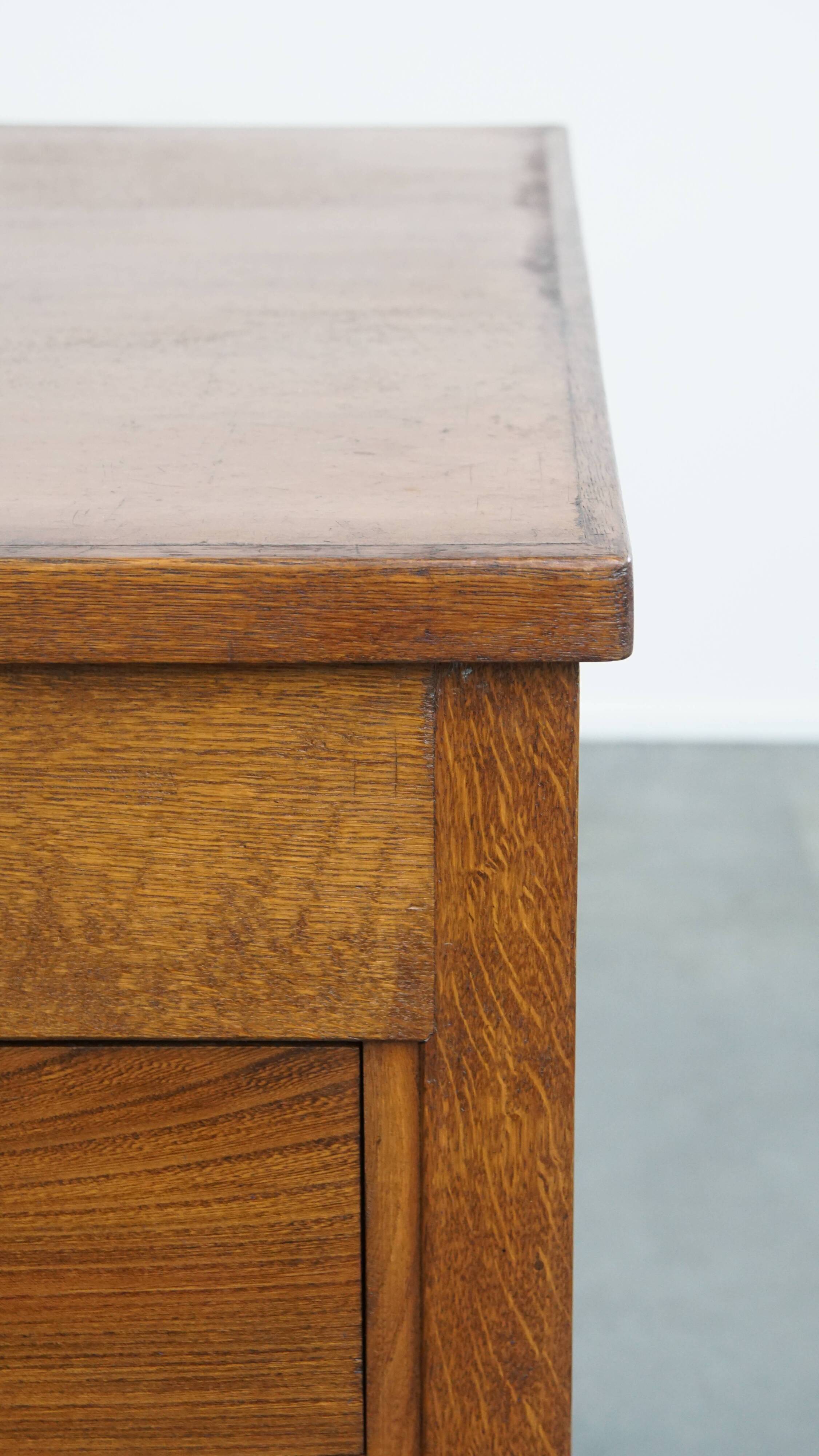 Bureau Art Déco en chêne ancien du début du XXe siècle