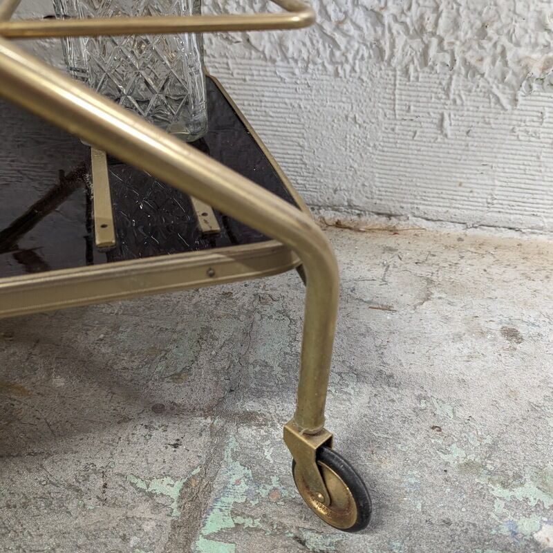 Foldable vintage bar trolley