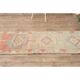 1970s Turkish Oushak Handmade Wool Cotton Orange Runner Rug 92x348