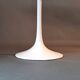 Tulip pedestal table in veined white marble and cast aluminum base, 1970/1980