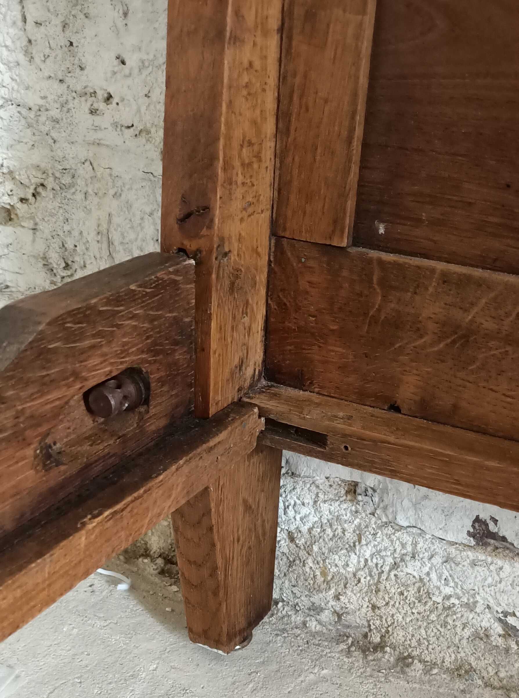 Old vintage braces bed