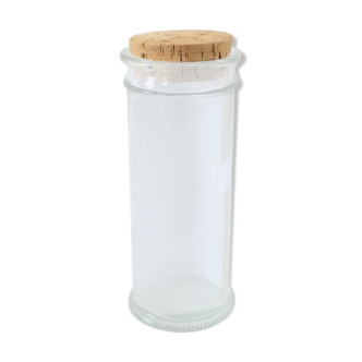 Glass kitchen pot - vintage cork from the 70s