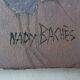 Painting The Card Players Canvas signed Nady Bachès year 60/70