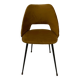 Set of 4 cocktail chairs in ocher velvet