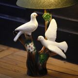doves ceramic lamp