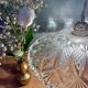 Vintage moulded glass pendant light - tableware collection - (CVE1)