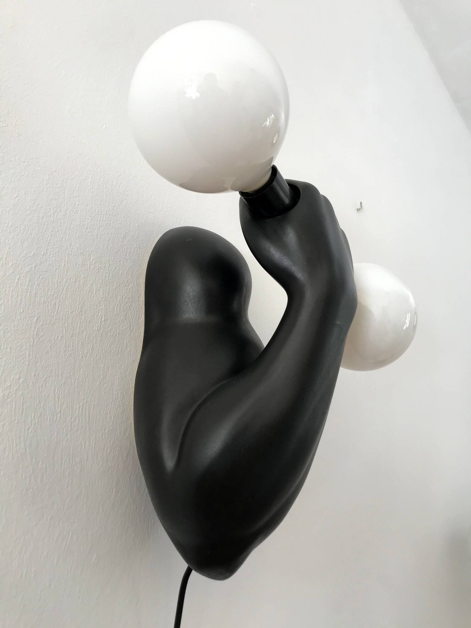 Vintage ceramic wall lamp by JC Peiré 80s