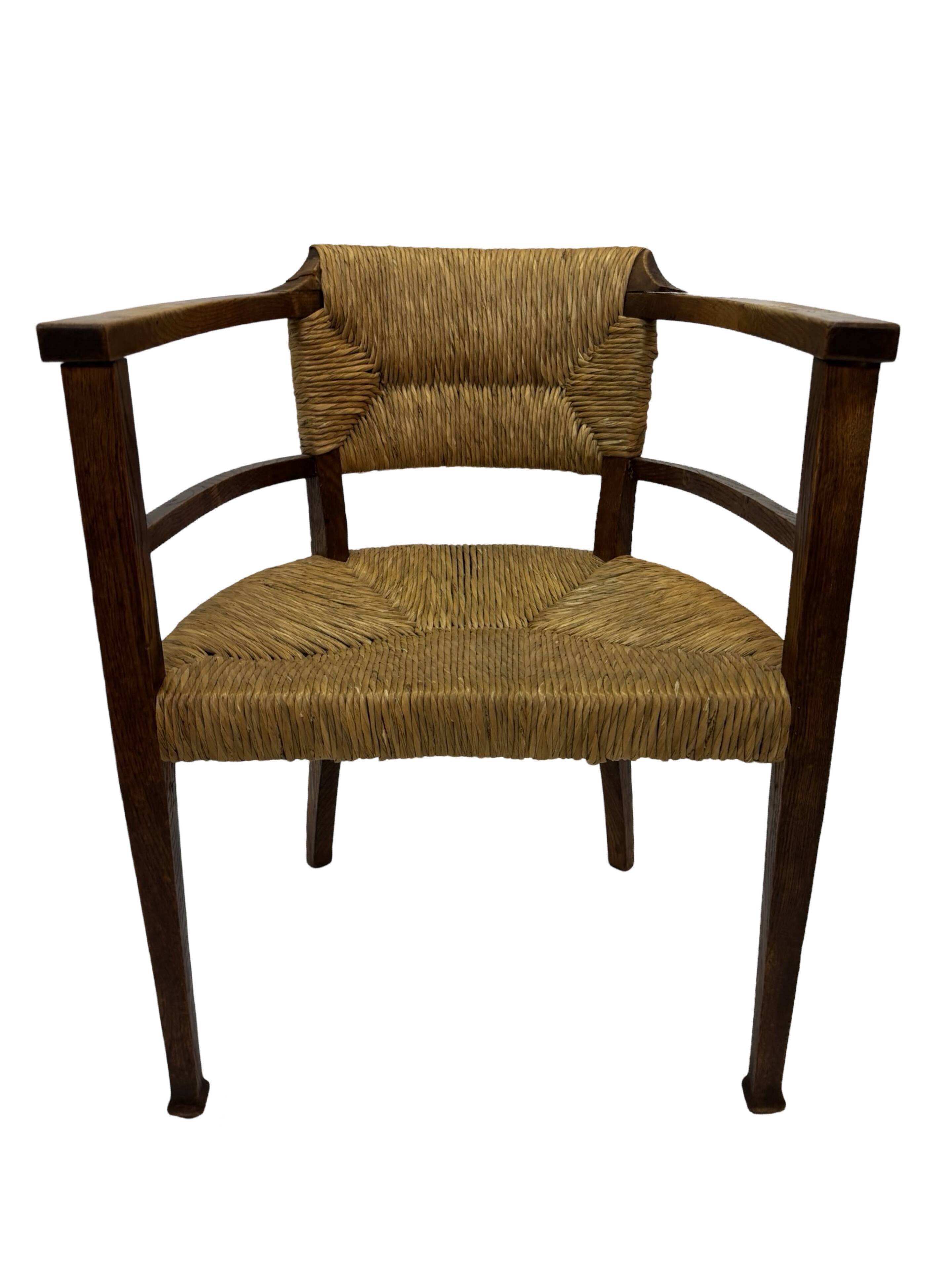 Art Deco chair minimalist oak wicker minimalist design