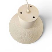 Matte glazed ceramic hanging lamp/ 1970s