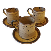 Lot de 3 tasses à café et soucoupes
