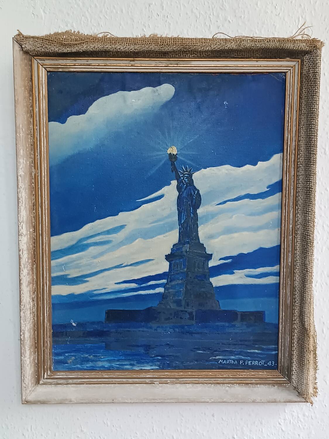 Oil painting of the Statue of Liberty, 1943