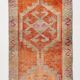 Tapis de couloir vintage ethnique orange 3x11, 92x339 cm