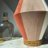 Woven cotton table lamp