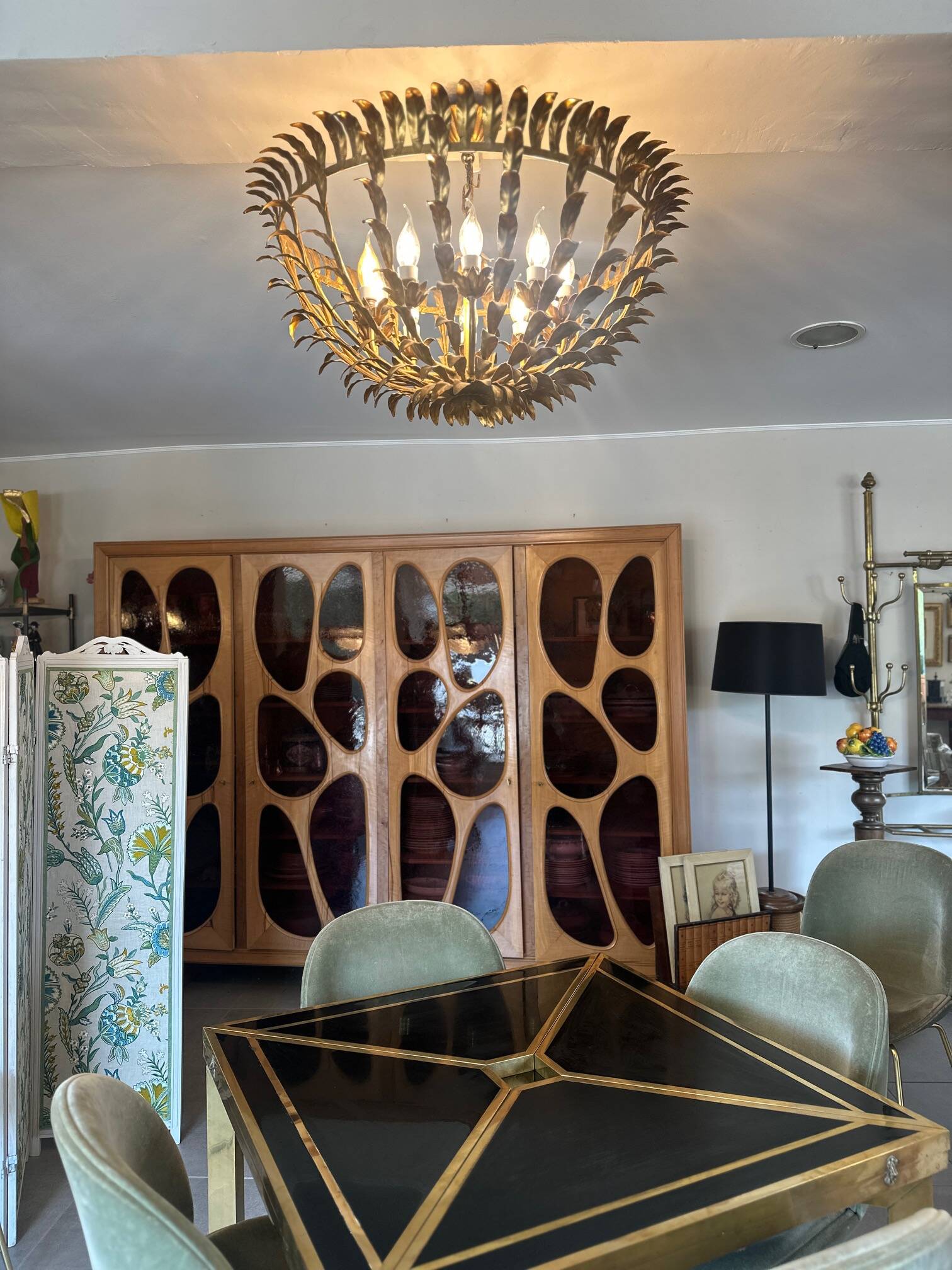 Brass chandelier 1960