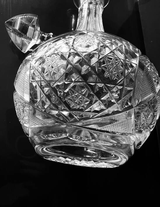 Vintage Cut Crystal Glass Carafe, 1960