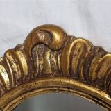 Golden wooden mirror