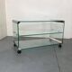 Table d'appoint vintage en verre Space Age par Gallotti & Radice, Italie 1970