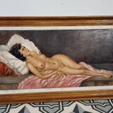 Nu féminin, huile sur toile, Lafont
