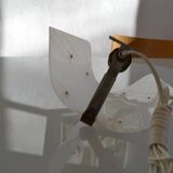 Vintage 1950 wall light in perspex and brass