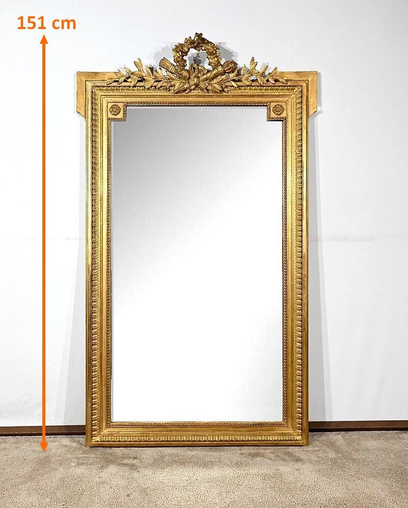 Gilded Wood Mirror, Louis XVI style, Napoleon III period – Mid 19th century